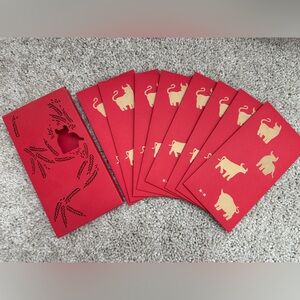 Hermes Red Envelopes with Gold Ox Design, Year of Ox